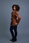 Women's Leather Shirt [Caramel Crunch]