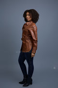 Women's Leather Shirt [Caramel Crunch]