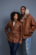 Women's Leather Shirt [Caramel Crunch]