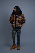 Men's Arlo Fox Fur Bomber Jacket [Crystal]
