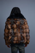 Men's Arlo Fox Fur Bomber Jacket [Crystal]