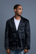 Men's Pony Skin Blazer [Black]