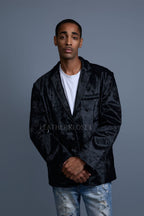 Men's Pony Skin Blazer [Black]