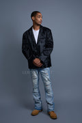 Men's Pony Skin Blazer [Black]