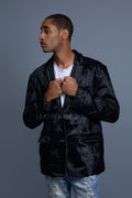 Men's Pony Skin Blazer [Black]