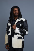 Men's Pony Skin Blazer [Black/Beige]