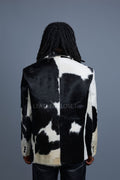 Men's Pony Skin Blazer [Black/Beige]