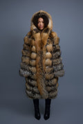 Women's Iris Fox Trench Coat [Cross Fox]
