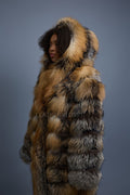 Women's Iris Fox Trench Coat [Cross Fox]