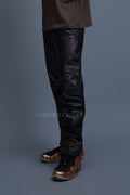 Men's Leather Stack Jean Pants [Copper]