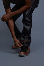 Men's Leather Stack Jean Pants [Copper]