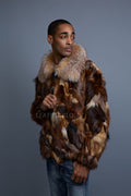 Men's Hudson Fox Fur Bomber Jacket [Crystal]
