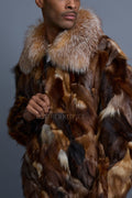 Men's Hudson Fox Fur Bomber Jacket [Crystal]