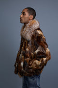 Men's Hudson Fox Fur Bomber Jacket [Crystal]