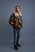 Men's Hudson Fox Fur Bomber Jacket [Crystal]