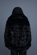 Men's Hudson Fox Fur Bomber Jacket [Black]