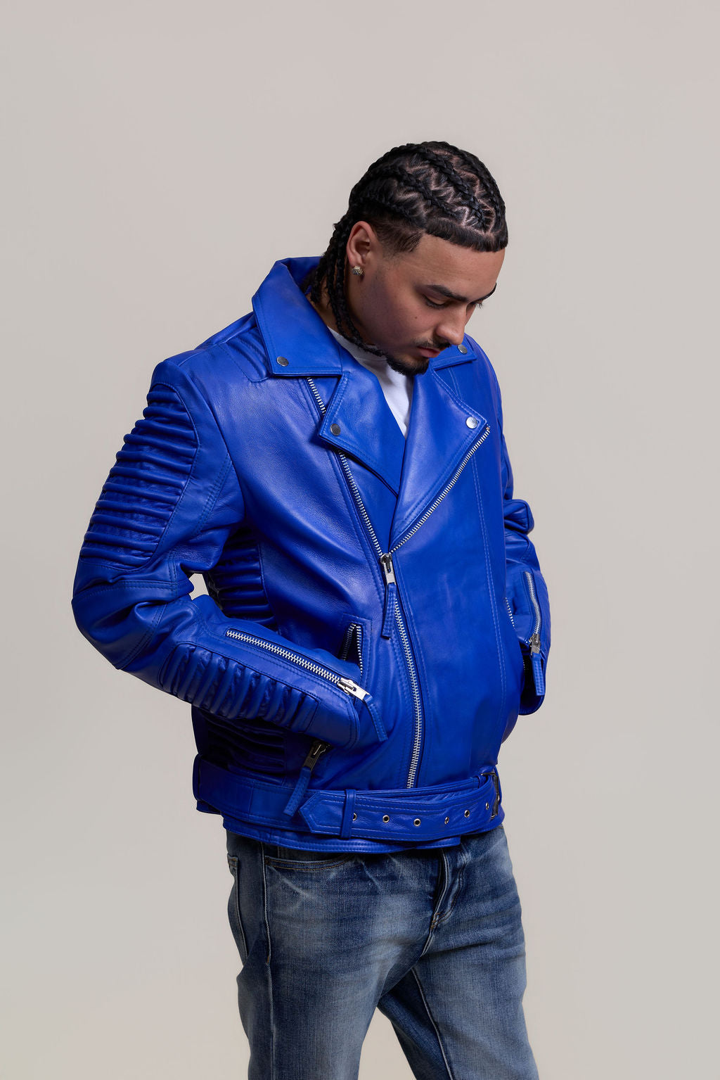 Men's Trey Biker Jacket [Royal Blue]