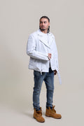 Men's Trey Biker Jacket White