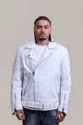 Men's Trey Biker Jacket White