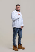 Men's Trey Biker Jacket White