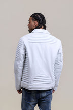 Men's Trey Biker Jacket White