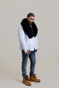 Men's Trey Biker Full Fox Fur Collar [Black Fox]