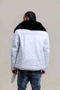 Men's Trey Biker Full Fox Fur Collar [Black Fox]