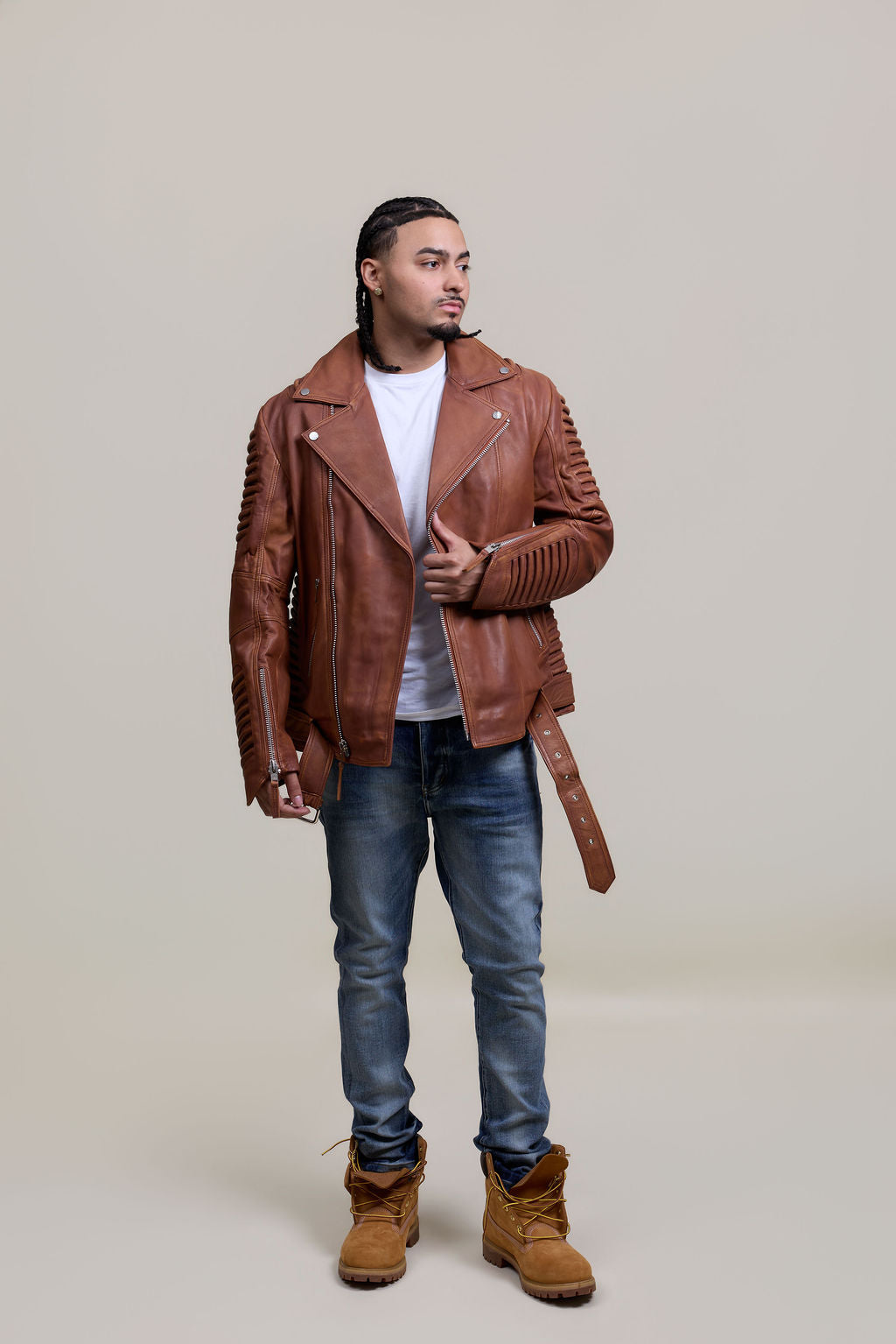 Men's Trey Biker Jacket [Caramel Crunch]