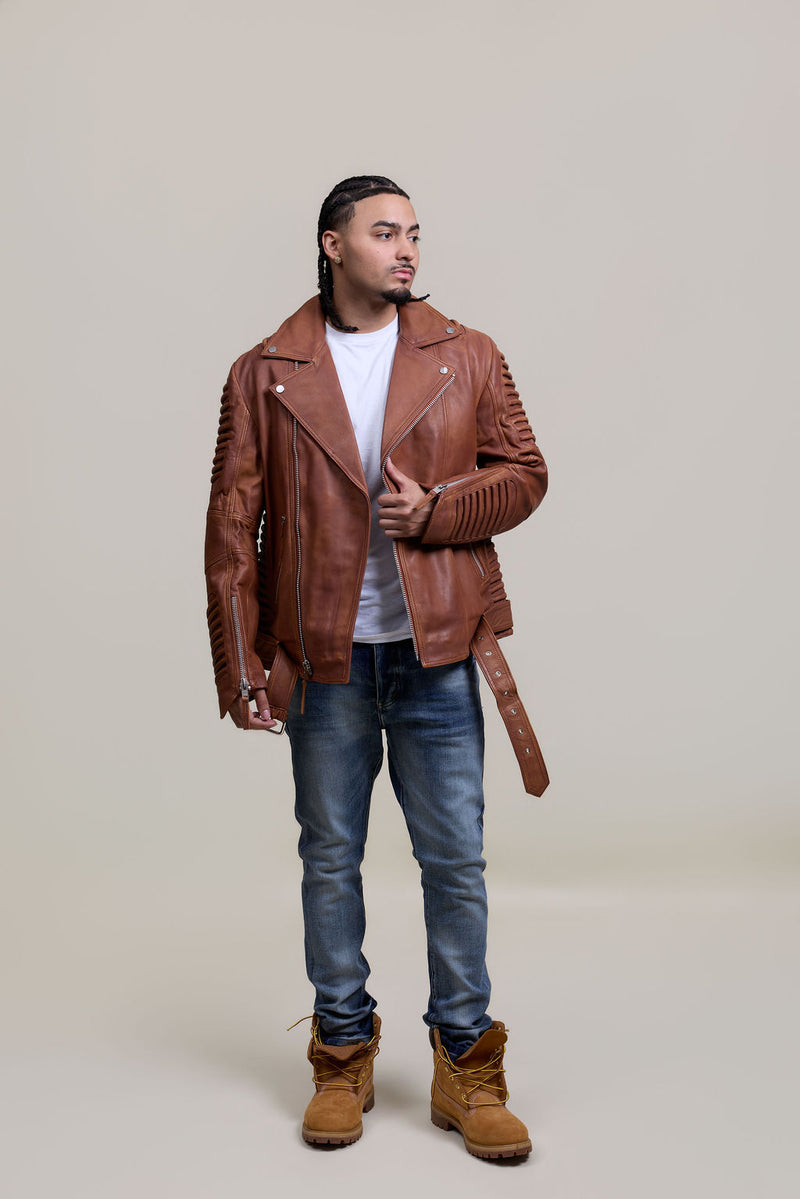 Men's Trey Biker Jacket [Caramel Crunch]