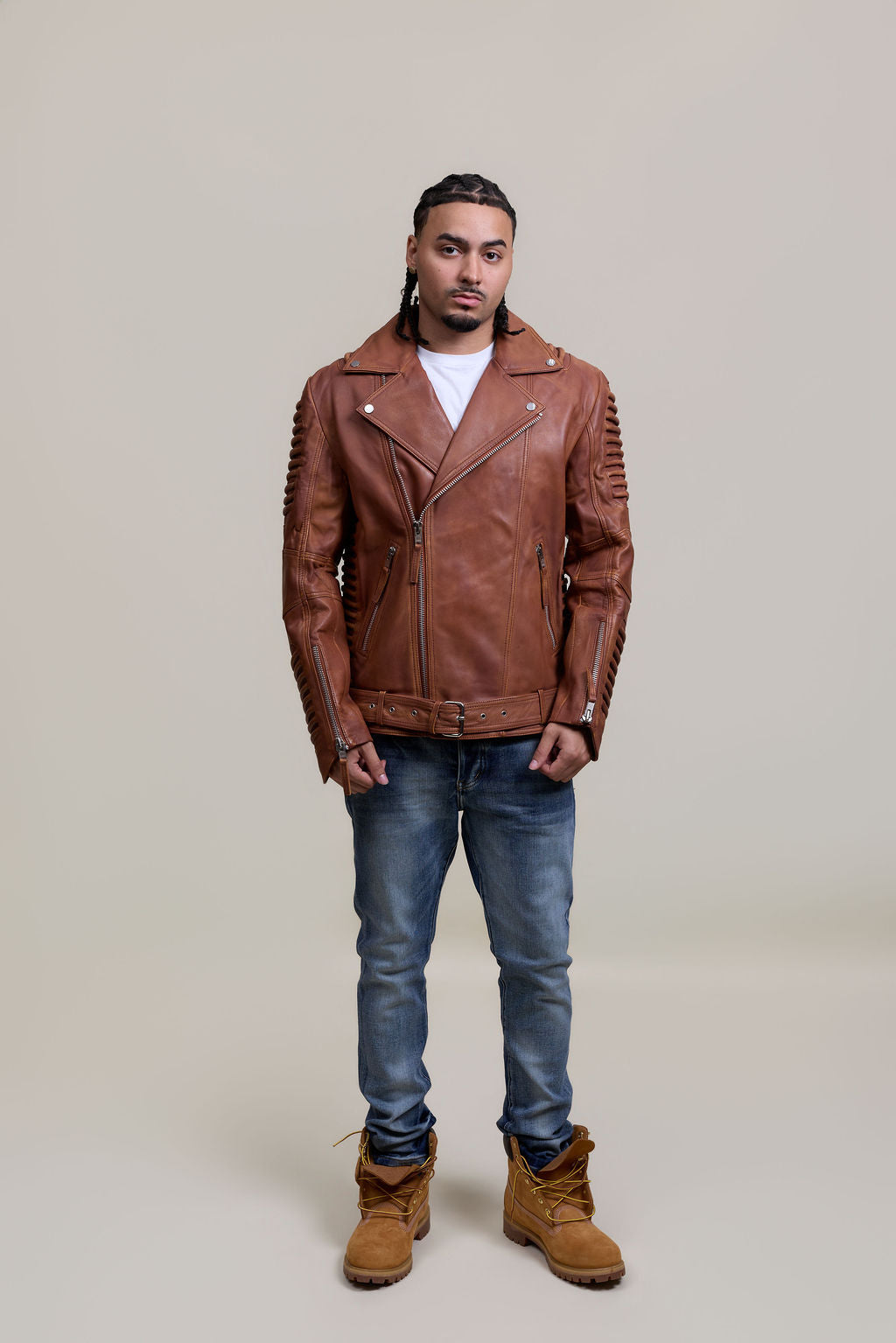 Men's Trey Biker Jacket [Caramel Crunch]