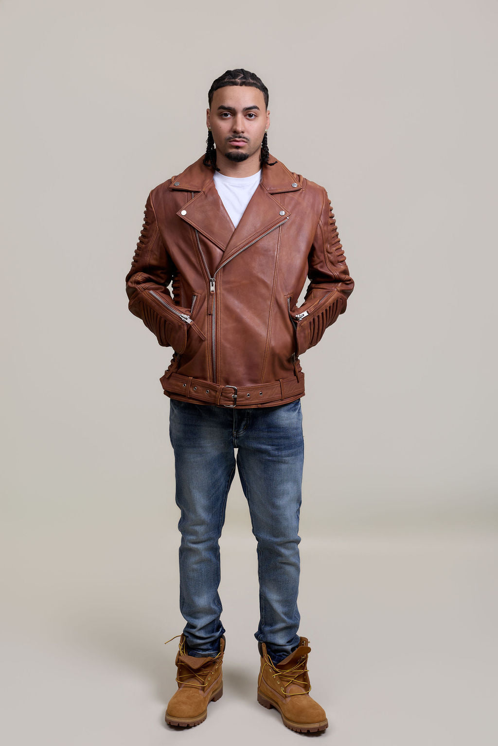 Men's Trey Biker Jacket [Caramel Crunch]