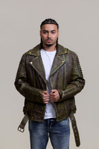 Men's Trey Biker Jacket [Distressed Green]