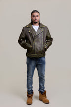 Men's Trey Biker Jacket [Distressed Green]