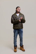 Men's Trey Biker Jacket [Distressed Green]