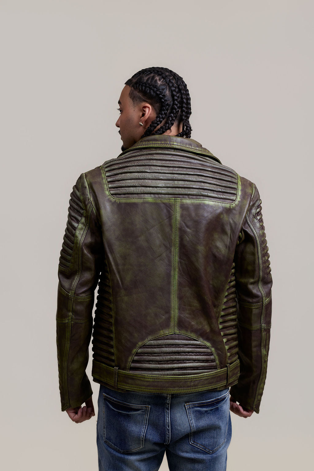 Men's Trey Biker Jacket [Distressed Green]