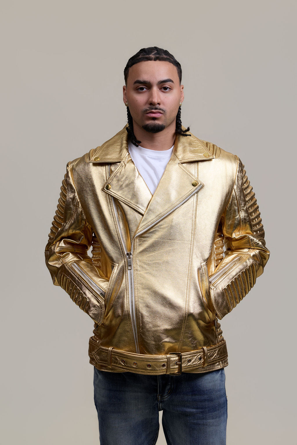 Men's Trey Biker Jacket [Gold]