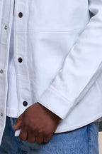 Men's Luka Leather Shirt [White]
