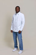 Men's Luka Leather Shirt [White]
