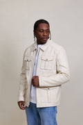 Men's Safari Leather Jacket [Beige]