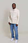 Men's Safari Leather Jacket [Beige]