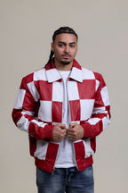 Men's Checkmate Jacket [White/Red]