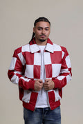 Men's Checkmate Jacket [White/Red]