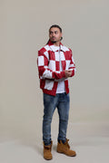 Men's Checkmate Jacket [White/Red]
