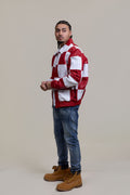 Men's Checkmate Jacket [White/Red]