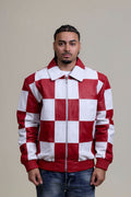 Men's Checkmate Jacket [White/Red]