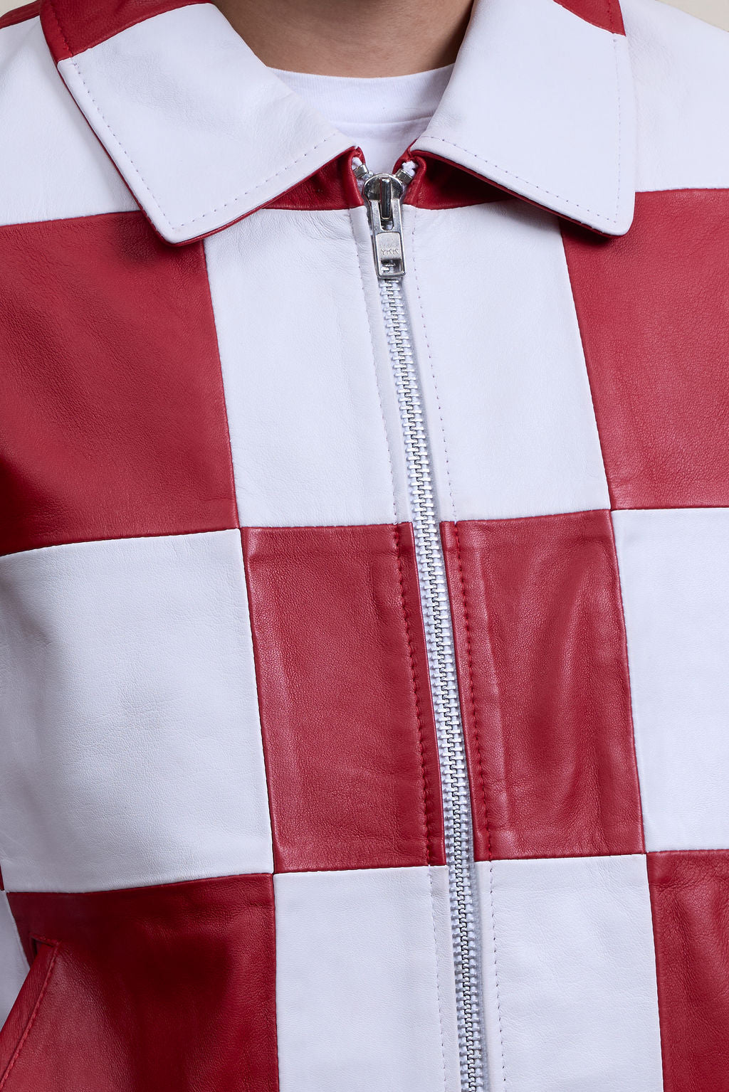 Men's Checkmate Jacket [White/Red]