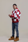 Men's Checkmate Jacket [White/Red]