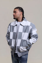 Men's Checkmate Jacket [White/Gray]