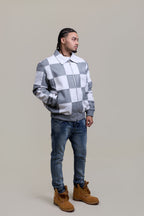 Men's Checkmate Jacket [White/Gray]