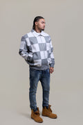 Men's Checkmate Jacket [White/Gray]